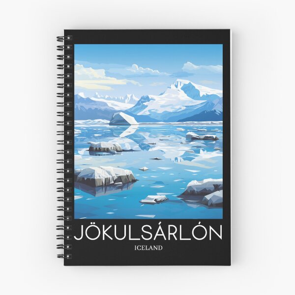 Item preview, A Pop Art Travel Print of Jökulsárlón - Iceland  designed and sold by StudioRedKoala.