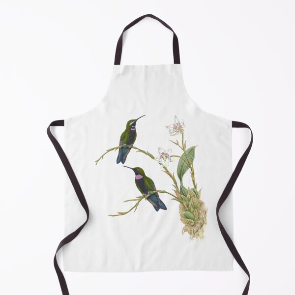 Item preview, Black Throated Brilliant Hummingbirds Vintage Watercolor by John Gould Sweet Pretty Happy Birdwatching Gift designed and sold by ElegantTeaTime.