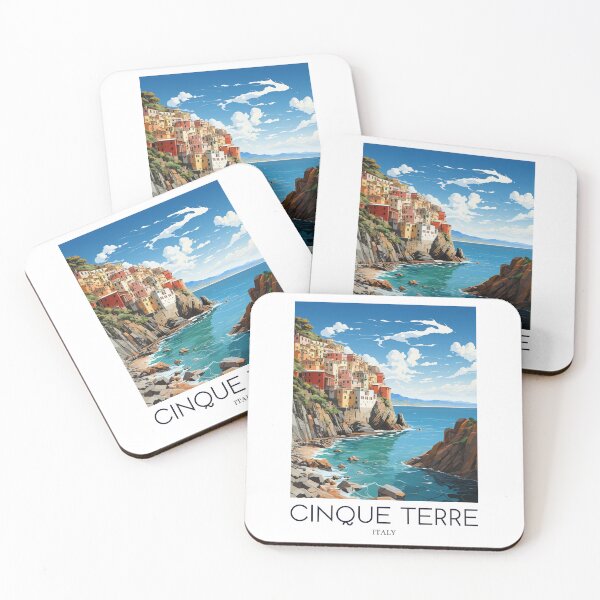 Item preview, A Pop Art Travel Print of Cinque Terre - Italy  designed and sold by StudioRedKoala.