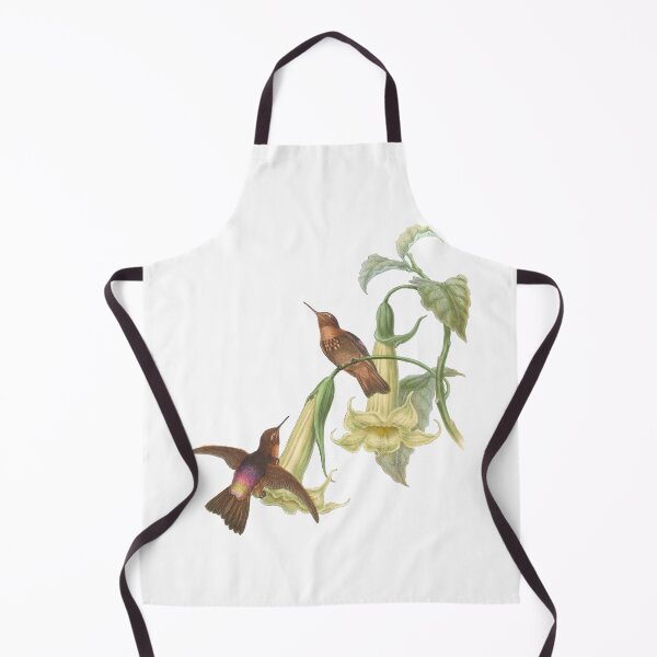 Item preview, Black Throated Sunbeam Hummingbirds Vintage Watercolor by John Gould Sweet Pretty Happy Birdwatching Gift designed and sold by ElegantTeaTime.