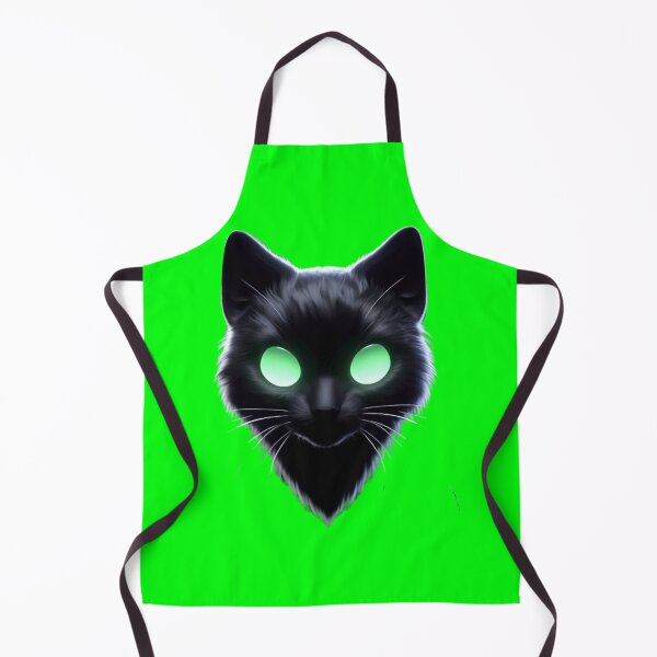 Item preview, Halloween Black Cat Head with Glowing Eyes designed and sold by erkabees.