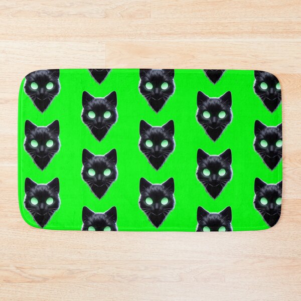 Item preview, Halloween Black Cat Head with Glowing Eyes designed and sold by erkabees.