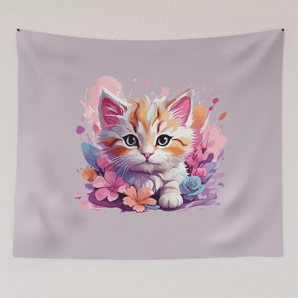 Item preview, Joyful colorful cat  designed and sold by cutiepie11cats.