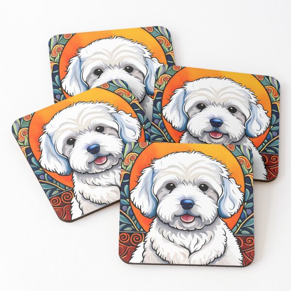Item preview, Bichon Frisé Art Nouveau designed and sold by typogracat.