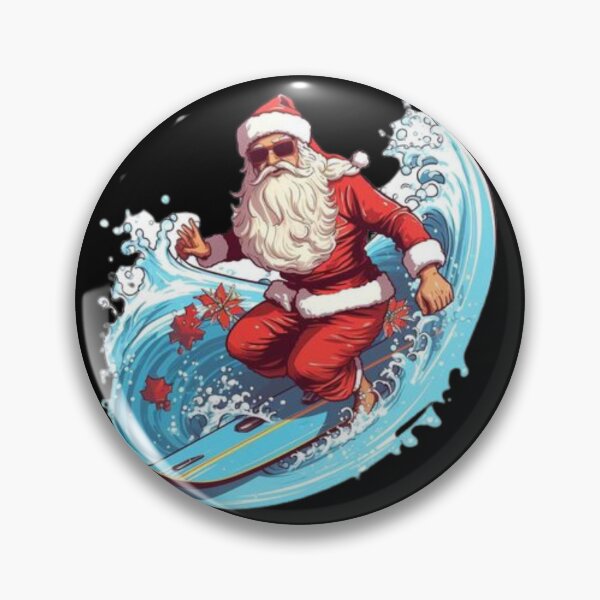 Item preview, Surfing Santa Funny Christmas designed and sold by artfartzzz.