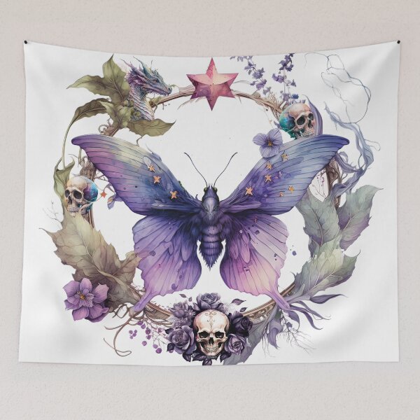 Item preview, Mistical floral skull designed and sold by MJGstudio.