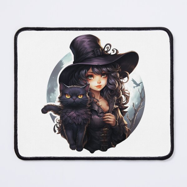 Item preview, Hallow Cat and Witch Anime Style designed and sold by TAGARTE.