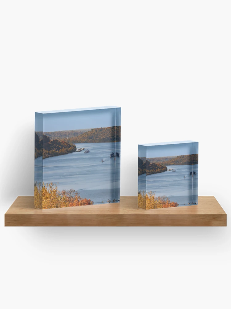 Thumbnail 3 of 5, Acrylic Block, Fall On The Ohio River designed and sold by mattmangrease.