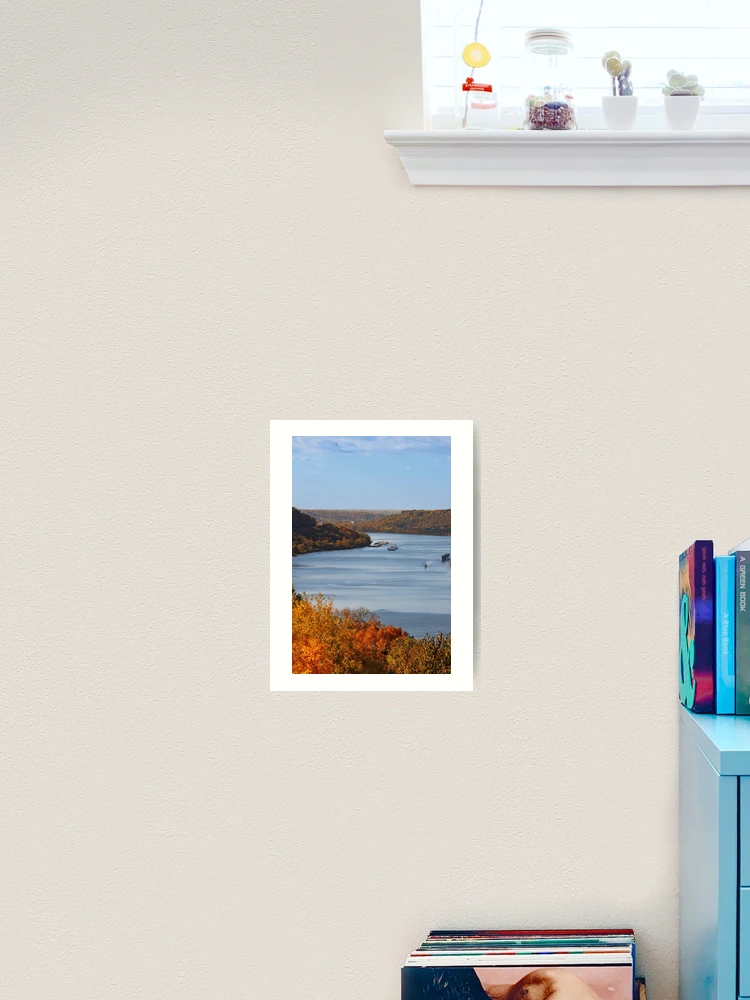 Thumbnail 2 of 3, Art Print, Fall On The Ohio River designed and sold by mattmangrease.