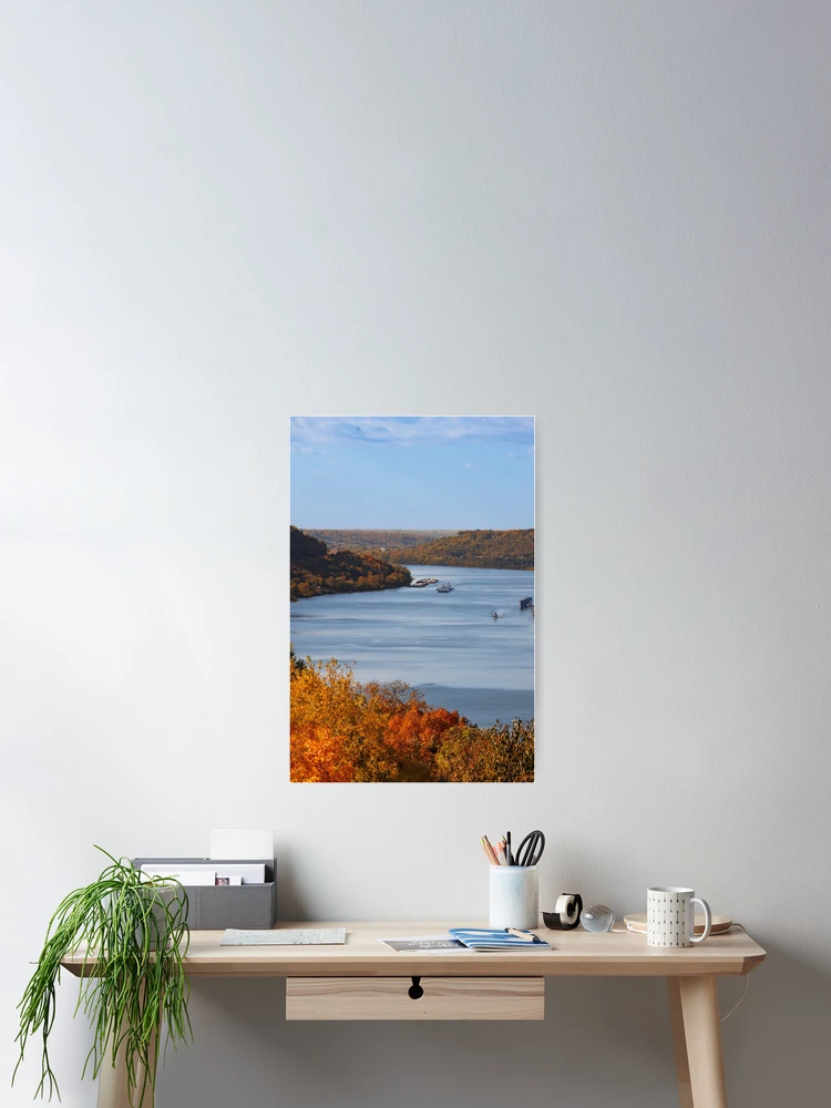 Thumbnail 2 of 3, Poster, Fall On The Ohio River designed and sold by mattmangrease.