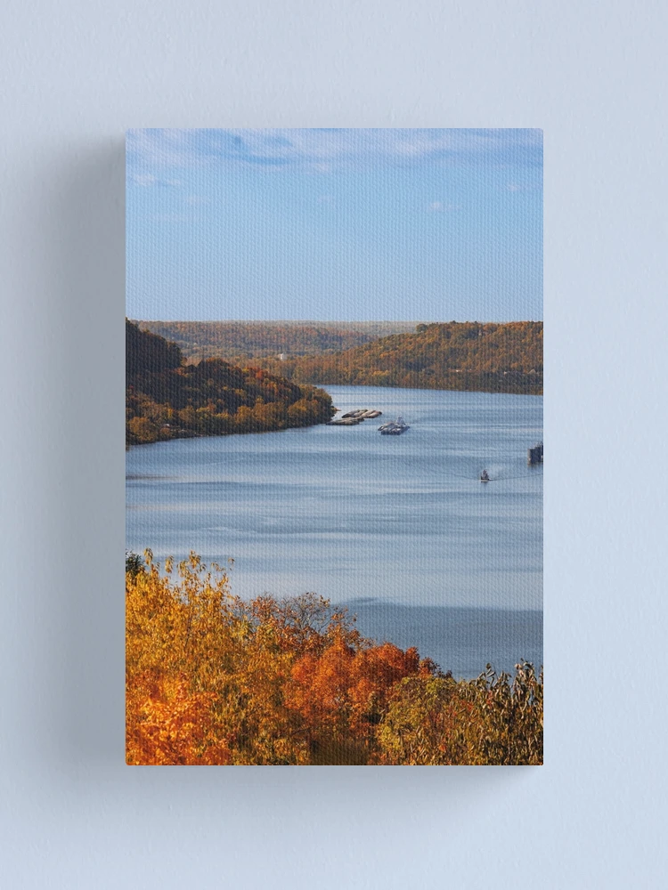Thumbnail 1 of 3, Canvas Print, Fall On The Ohio River designed and sold by mattmangrease.