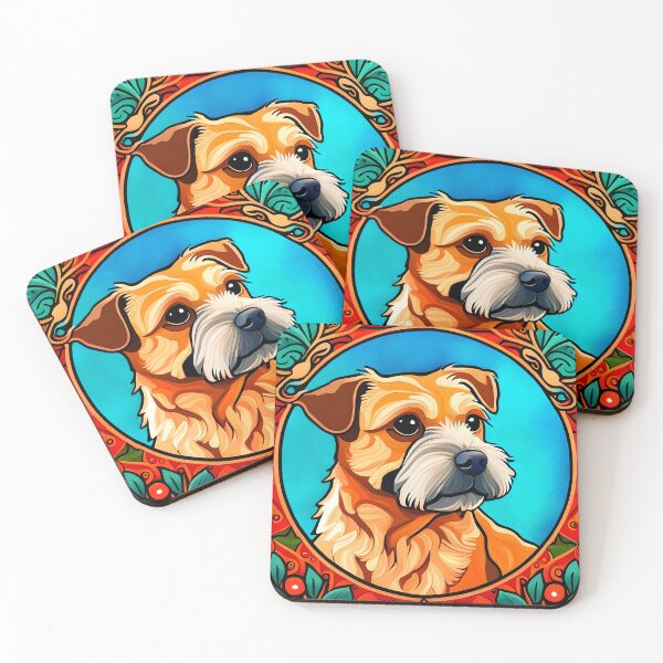 Item preview, Border Terrier Art Nouveau designed and sold by typogracat.