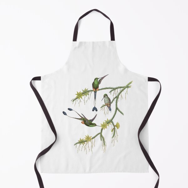 Item preview, Ecuador Racket Tail Hummingbirds Vintage Watercolor by John Gould Sweet Pretty Happy Birdwatching Gift designed and sold by ElegantTeaTime.