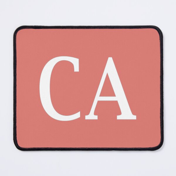 Item preview, CA Initials Monogram Elegant White Letters designed and sold by Jeallan Designs.