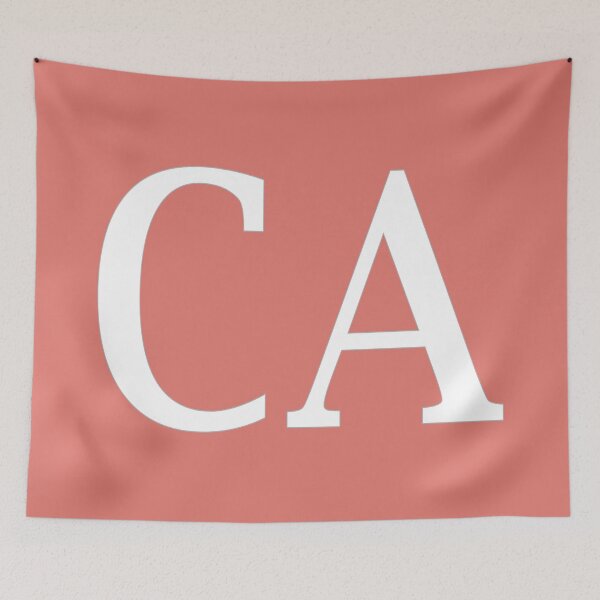 Item preview, CA Initials Monogram Elegant White Letters designed and sold by Jeallan Designs.