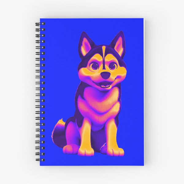 Item preview, Animated colorful husky  designed and sold by MacLis.