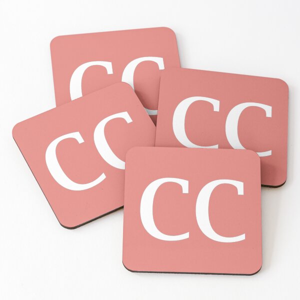 Item preview, CC Initials Monogram Elegant White Letters designed and sold by Jeallan Designs.