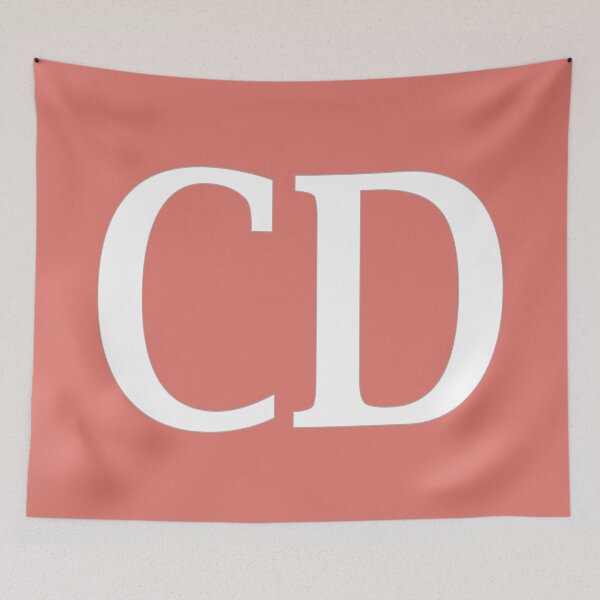 Item preview, CD Initials Monogram Elegant White Letters designed and sold by Jeallan Designs.