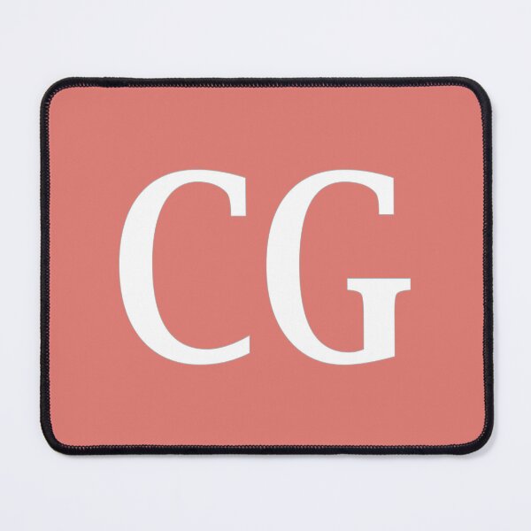 Item preview, CG Initials Monogram Elegant White Letters designed and sold by Jeallan Designs.