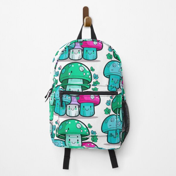 Item preview, Kawaii Family Shrooms Neon Digital Motif designed and sold by zolarche.