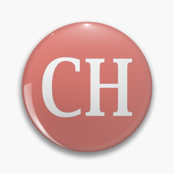Item preview, CH Initials Monogram Elegant White Letters designed and sold by Jeallan Designs.