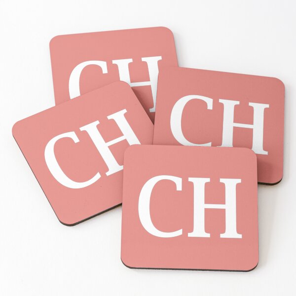 Item preview, CH Initials Monogram Elegant White Letters designed and sold by Jeallan Designs.