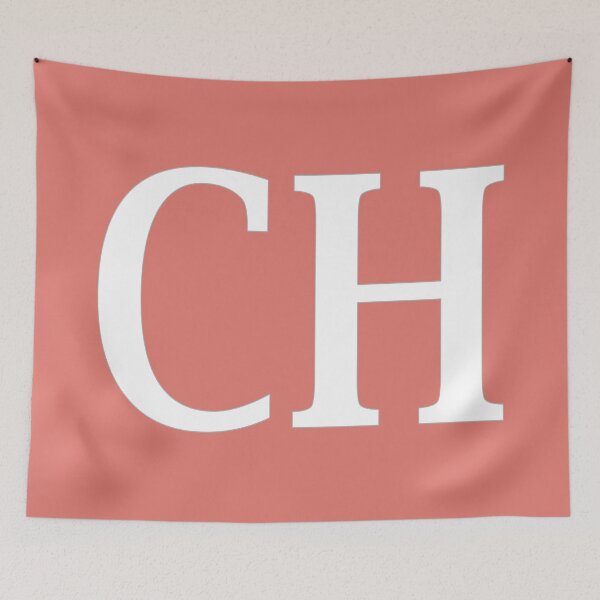 Item preview, CH Initials Monogram Elegant White Letters designed and sold by Jeallan Designs.