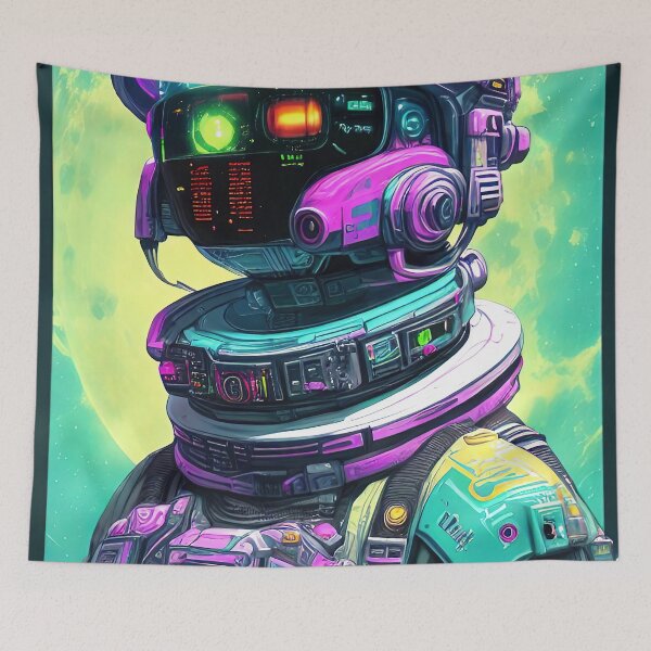 Item preview, Purple robot futuristic, scifi, robotics, cool, space, tech, cyber designed and sold by Cyber Kids.