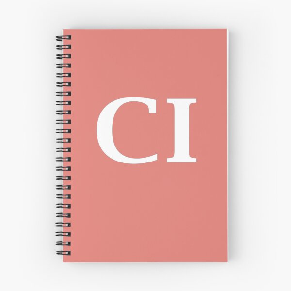 Item preview, CI Initials Monogram Elegant White Letters designed and sold by Jeallan Designs.