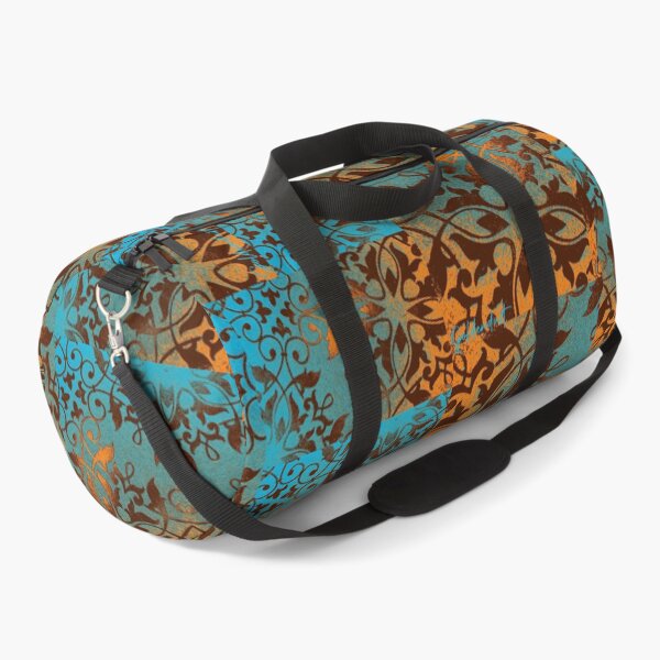 Aperçu de l'œuvre Motif d'ornement d'automne feuilles abstraites colorées marron turquoise XO758 créée et vendue par XO-GOLDENdust.