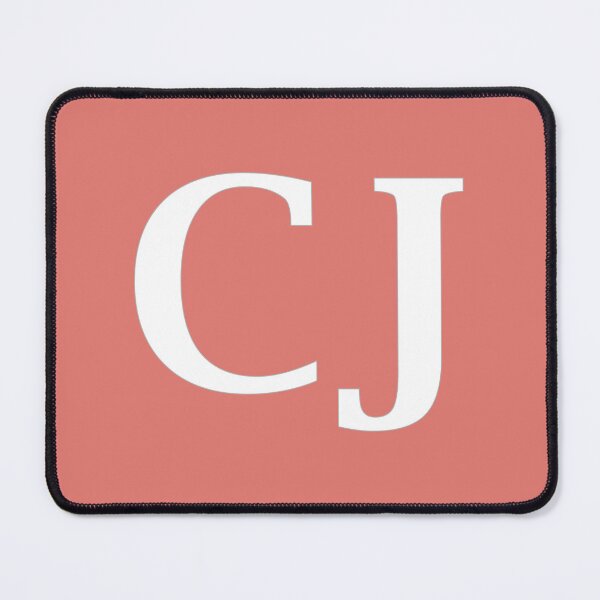 Item preview, CJ Initials Monogram Elegant White Letters designed and sold by Jeallan Designs.