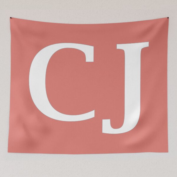 Item preview, CJ Initials Monogram Elegant White Letters designed and sold by Jeallan Designs.
