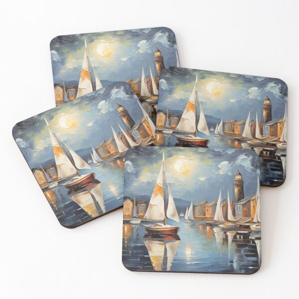 Item preview, Anchored Sailboats designed and sold by kultomatic.