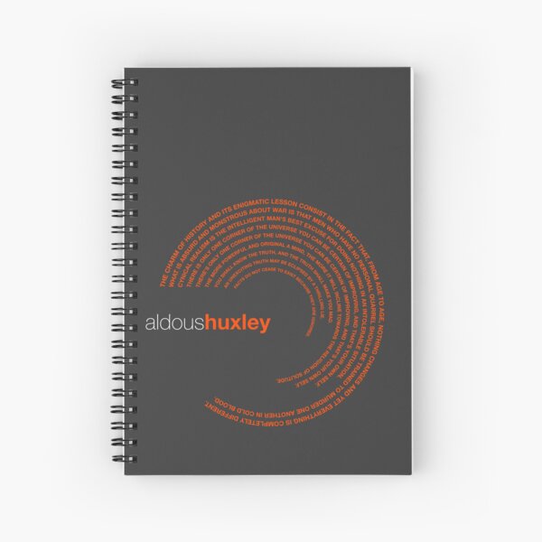Item preview, Aldous Huxley famous quotes poster [orangered] designed and sold by CMYKStudio.