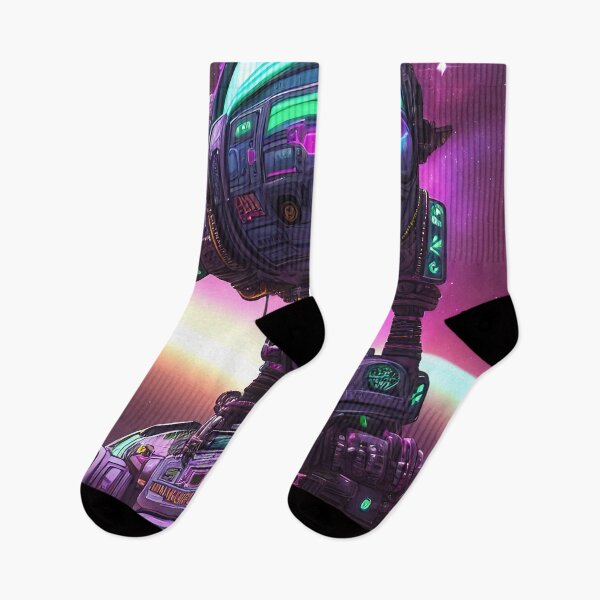 Item preview, Purple robot futuristic, scifi, robotics, cool, space, tech, cyber designed and sold by Cyber Kids.