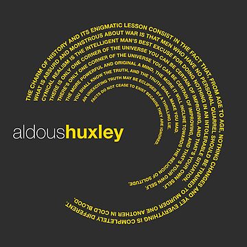 Artwork thumbnail, Aldous Huxley famous quotes poster [gold] by CMYKStudio