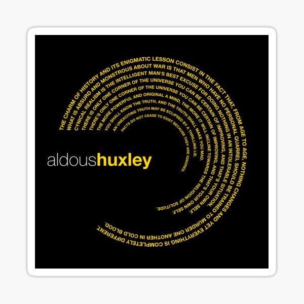 Item preview, Aldous Huxley famous quotes poster [gold] designed and sold by CMYKStudio.