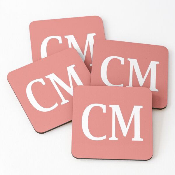 Item preview, CM Initials Monogram Elegant White Letters designed and sold by Jeallan Designs.