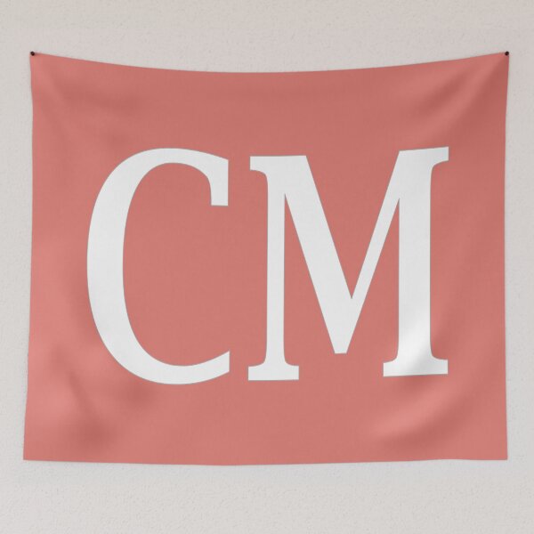 Item preview, CM Initials Monogram Elegant White Letters designed and sold by Jeallan Designs.