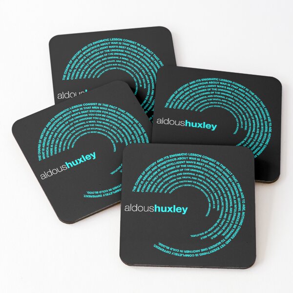 Item preview, Aldous Huxley famous quotes poster [aqua] designed and sold by CMYKStudio.