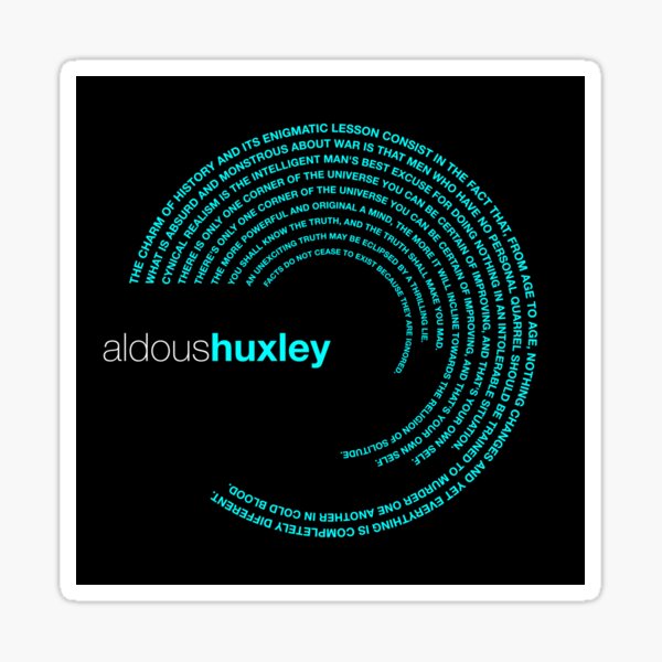 Item preview, Aldous Huxley famous quotes poster [aqua] designed and sold by CMYKStudio.
