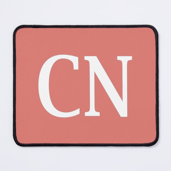 Item preview, CN Initials Monogram Elegant White Letters designed and sold by Jeallan Designs.
