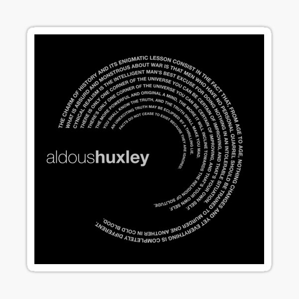Item preview, Aldous Huxley famous quotes poster [silver] designed and sold by CMYKStudio.