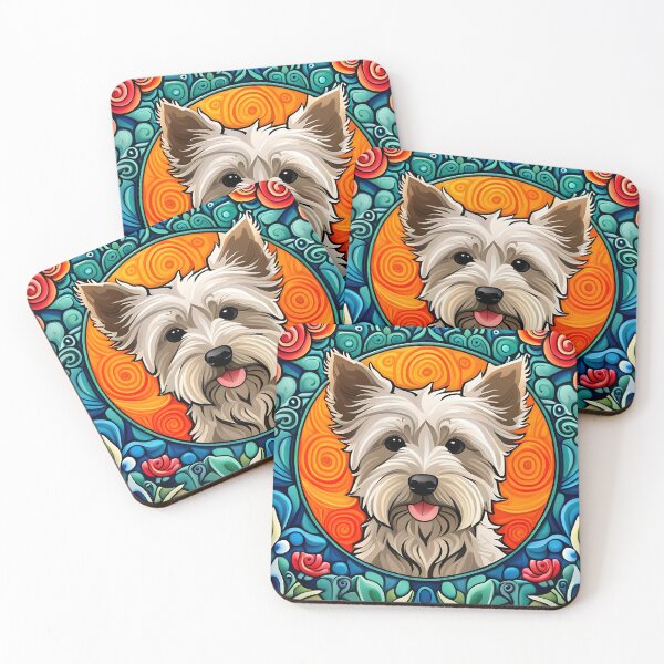 Item preview, Cairn Terrier Psychedelic Art Nouveau designed and sold by typogracat.