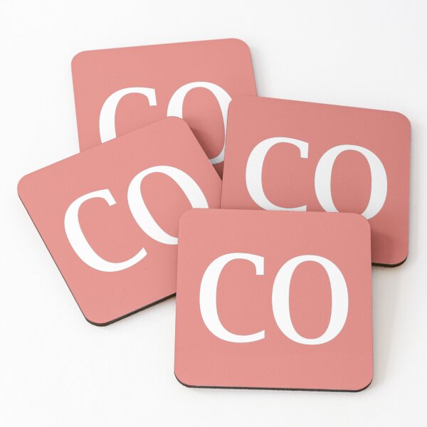 Item preview, CO Initials Monogram Elegant White Letters designed and sold by Jeallan Designs.