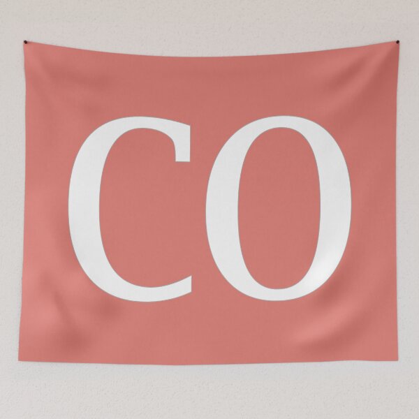 Item preview, CO Initials Monogram Elegant White Letters designed and sold by Jeallan Designs.