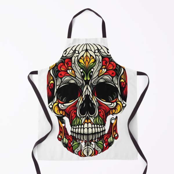 Item preview, Smiling Skull in Stained Glass for Halloween designed and sold by erkabees.