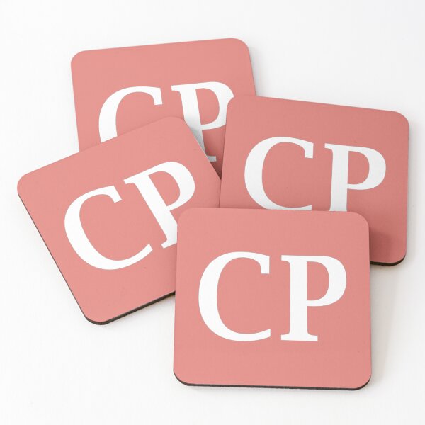 Item preview, CP Initials Monogram Elegant White Letters designed and sold by Jeallan Designs.