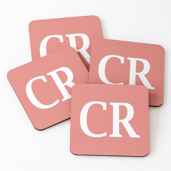 Item preview, CR Initials Monogram Elegant White Letters designed and sold by Jeallan Designs.