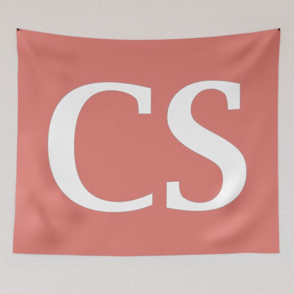 Item preview, CS Initials Monogram Elegant White Letters designed and sold by Jeallan Designs.